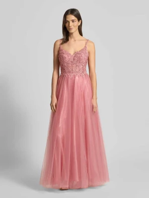 Sukienka wieczorowa z kwiatowym obszyciem z koronki Hey Kyla