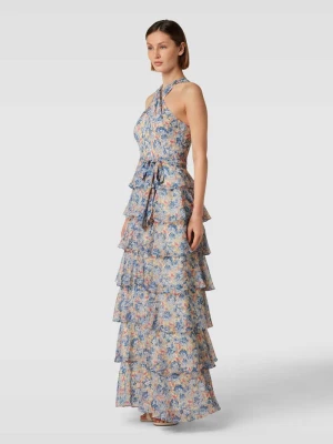 Sukienka wieczorowa z kwiatowym wzorem na całej powierzchni model ‘ZAVITHA’ Lauren Ralph Lauren