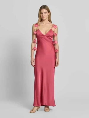 sukienka wieczorowa z kwiatowymi detalami model 'Colly' NEO NOIR