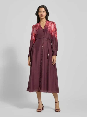 Sukienka wieczorowa z dodatkiem lnu model ‘Camilla’ Forever New