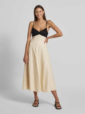 Sukienka wieczorowa z lnu dwukolorowa Forever New