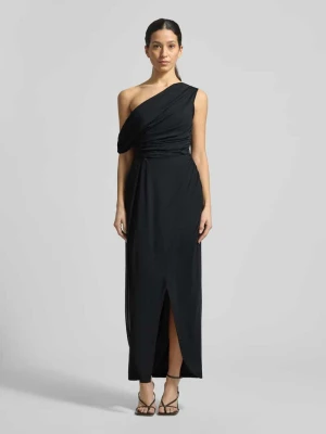 Sukienka wieczorowa z marszczeniami i Rozporek Lace & Beads