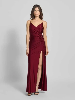 Sukienka wieczorowa z marszczeniami Mascara