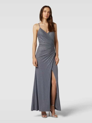 Sukienka wieczorowa z marszczeniami Mascara