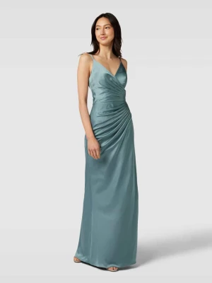 Sukienka wieczorowa z marszczeniami Mascara