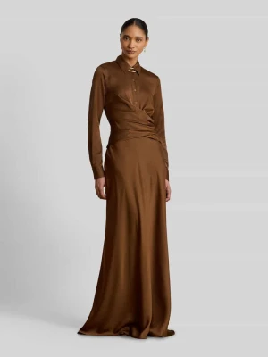 sukienka wieczorowa z marszczeniami w talii Lauren Ralph Lauren