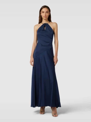 Sukienka wieczorowa z metalicznym wiązaniem na szyi model ‘FALEANA’ Lauren Ralph Lauren