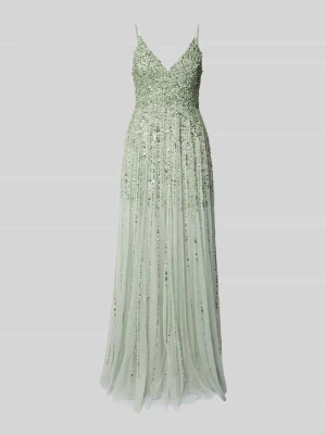 Sukienka wieczorowa z obszyciem cekinami Lace & Beads