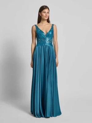 Sukienka wieczorowa z obszyciem cekinami Mascara