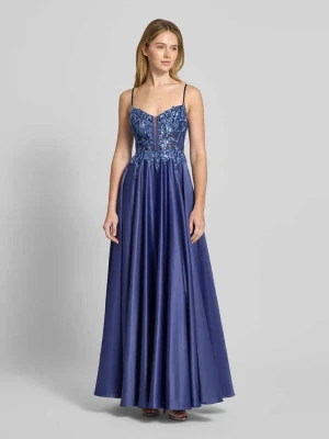 Sukienka wieczorowa z obszyciem cekinami Mascara