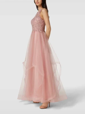 Sukienka wieczorowa z obszyciem kamieniami stras Laona