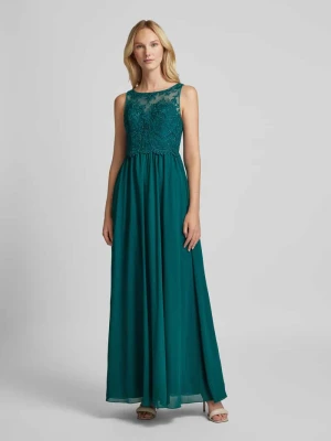 Sukienka wieczorowa z obszyciem kamieniami stras Laona