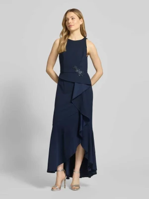 krój regular fit sukienka wieczorowa z obszyciem ozdobnymi kamieniami Adrianna Papell