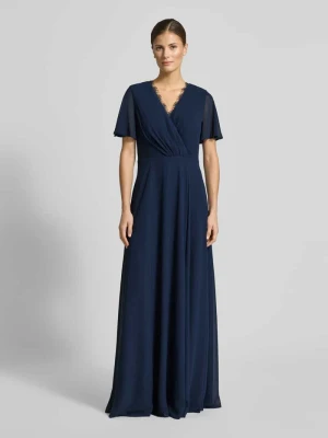 Sukienka wieczorowa z obszyciem z koronki damska Christian Berg Cocktail