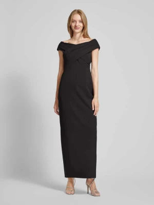 Sukienka wieczorowa z odkrytymi ramionami i szwem działowym model ‘IRENE’ Lauren Ralph Lauren