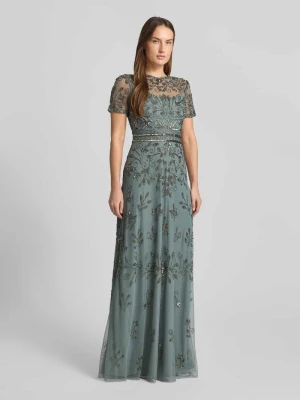Sukienka wieczorowa z ozdobnym obszyciem Lace & Beads
