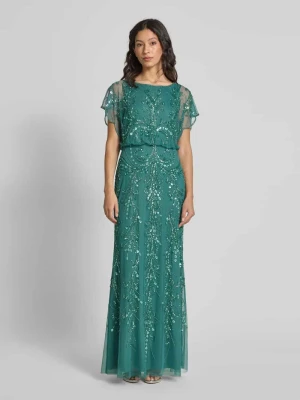 Sukienka wieczorowa z perełkami i cekinami Adrianna Papell