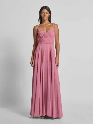 Sukienka wieczorowa z plisami Mascara