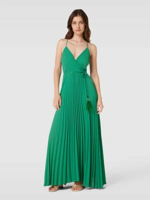 Sukienka wieczorowa z plisami model ‘ABITO’ LIU JO BLACK