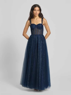 Sukienka wieczorowa z półprzezroczystego materiału z efektem błyszczącym Hey Kyla