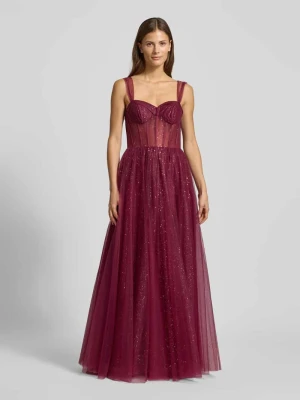 Sukienka wieczorowa z półprzezroczystego materiału z efektem błyszczącym Hey Kyla