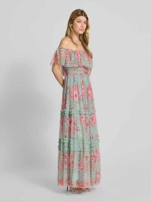 Sukienka wieczorowa z prostokątnym dekoltem Lace & Beads