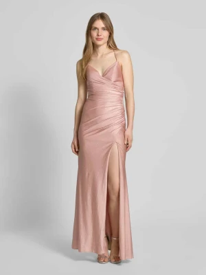 Sukienka wieczorowa z rozcięciem i dekoltem w kształcie serca Mascara