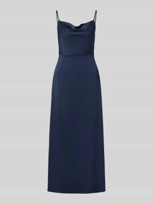sukienka wieczorowa z satyny model 'RAVENNA' Vila Granatowy