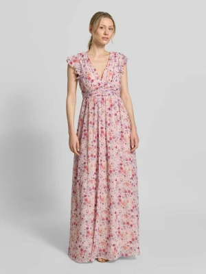sukienka wieczorowa z szyfonu z kwiatowym nadrukiem na całej powierzchni Jake*s Cocktail