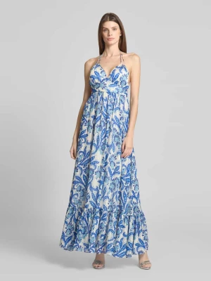 Sukienka wieczorowa z tasiemką w talii Swing