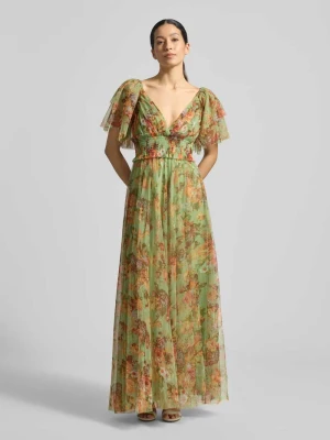 Sukienka wieczorowa z tiulu z dekoltem w serek Lace & Beads