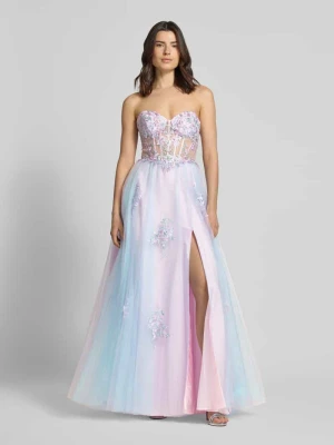 Sukienka wieczorowa z tiulu z haftami Unique