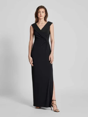 Sukienka wieczorowa z wiązanym detalem model ‘LEONIDAS’ Lauren Ralph Lauren