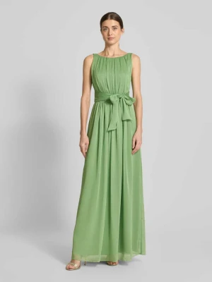 Sukienka wieczorowa z wiązanym paskiem Swing