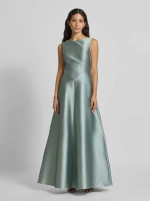 Sukienka wieczorowa z zamkiem błyskawicznym o kroju bez rękawów Swing