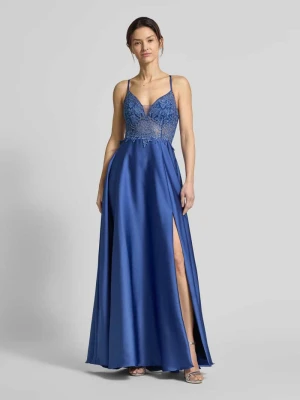 Sukienka wieczorowa ze stitchings i sznurowaniem z tyłu Laona