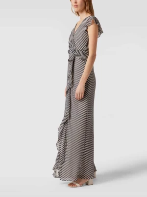 Sukienka wieczorowa ze wzorem w paski Lauren Ralph Lauren