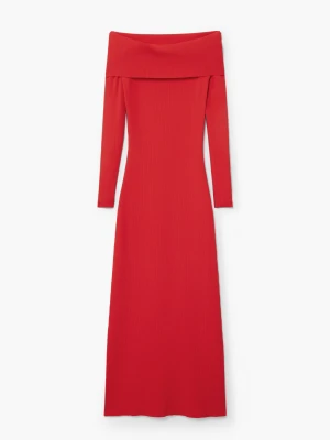 Sukienka z dekoltem bardot Desigual