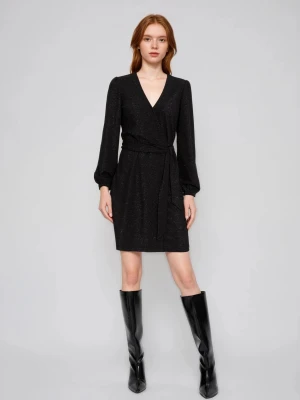Sukienka z dekoltem czarna Moodo