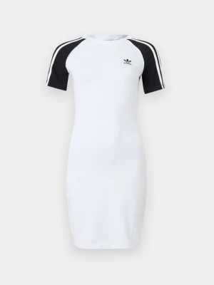 Sukienka z dżerseju adidas Originals biały