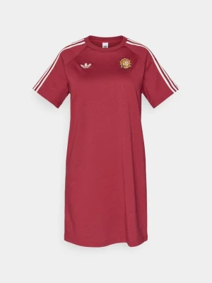 Sukienka z dżerseju adidas Originals czerwony