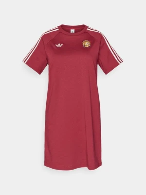 Sukienka z dżerseju adidas Originals czerwony