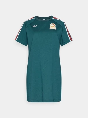 Sukienka z dżerseju adidas Originals niebieski