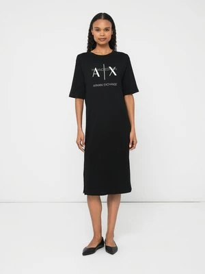 Sukienka z dżerseju Armani Exchange czarny