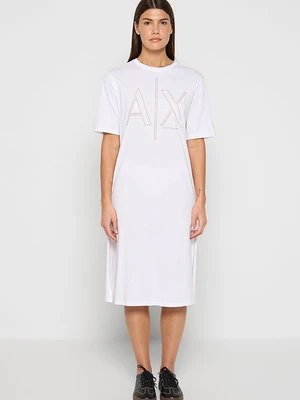 Sukienka z dżerseju Armani Exchange biały