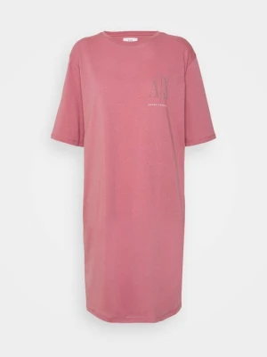 Sukienka z dżerseju Armani Exchange jasnoróżowy
