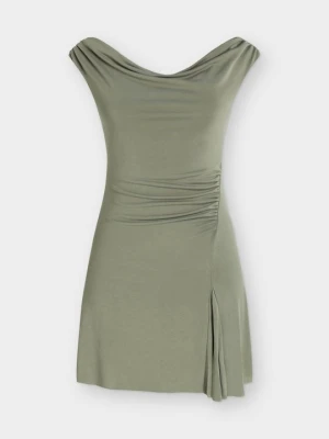 Sukienka z dżerseju BDG Urban Outfitters khaki