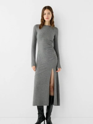 Sukienka z dżerseju Bershka szary melanż