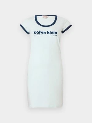 Sukienka z dżerseju Calvin Klein Jeans jasnoniebieski