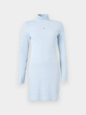 Sukienka z dżerseju Calvin Klein Jeans jasnoniebieski